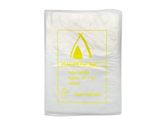 25UM Poly Bags - Packaging, Hospitality & Cleaning Solutions - MGH Packinging